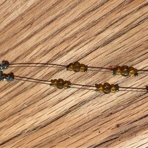 1970s Elegant Gold and Brown Beaded Necklace